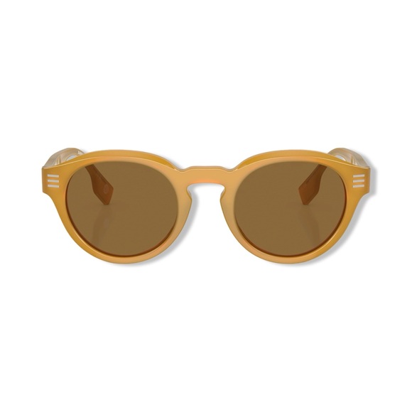 NEW Burberry BE4404 Round Sunglasses Honey Amber Acetate Italy 50mm - Picture 9 of 16